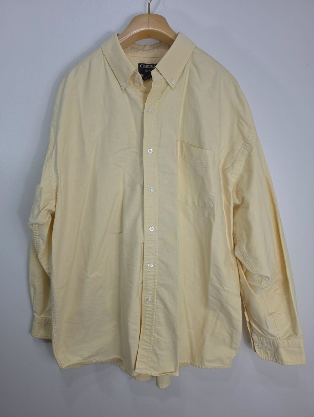Cherokee Men's Yellow Button Down Shirt